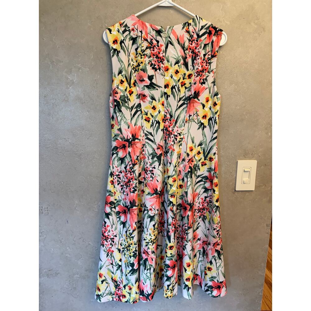 Tommy Hilfiger Vibrant Floral Print Sleeveless A-Line Dress Size 12 - Picture 7 of 12